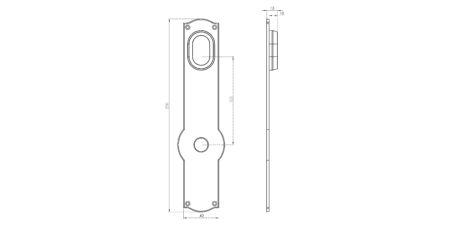 HAUSER 42x230 med ASSA cylindering 10 mm